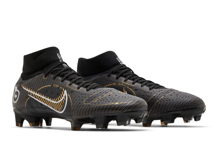 Nike Mercurial Superfly 8 Pro FG 'Black Metallic Gold' — Black/Metallic Silver/Cave Stone/Metallic Gold (9)