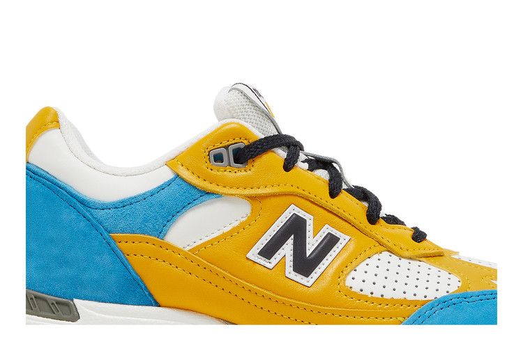 Sneakersnstuff x New Balance Wmns 991 Made in England 'Blue Yellow' — Yellow/Blue/White/Grey