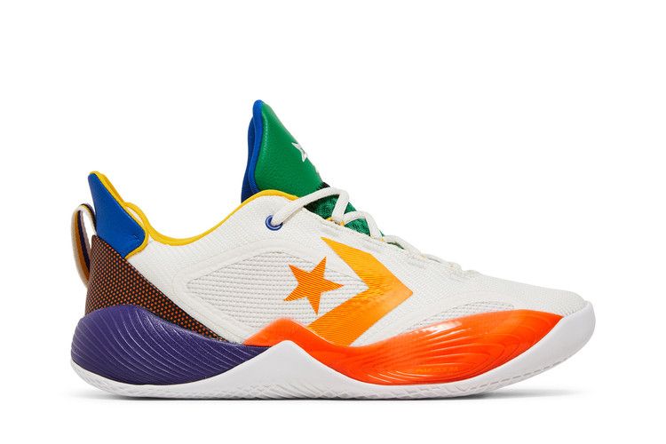 Converse All Star BB Shift 'White Multi-Color' — Egret/Bold Mandarin/Amarillo