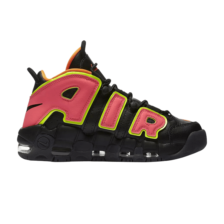 Nike Wmns Air More Uptempo 'Hot Punch' — Black/Hot Punch-Volt
