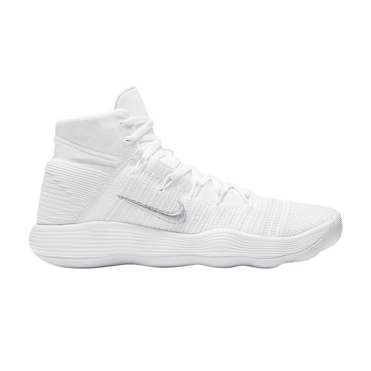Nike Hyperdunk 2017 Flyknit 'Triple White' — White/Metallic Silver