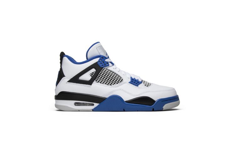 Air Jordan 4 Retro 'Motorsports' — White/Game Royal/Black