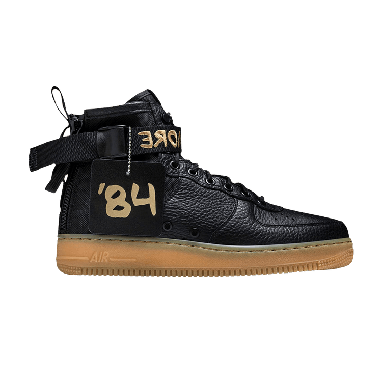 Nike SF Air Force 1 Mid 'For Baltimore' — Black/Black-Gum Light Brown