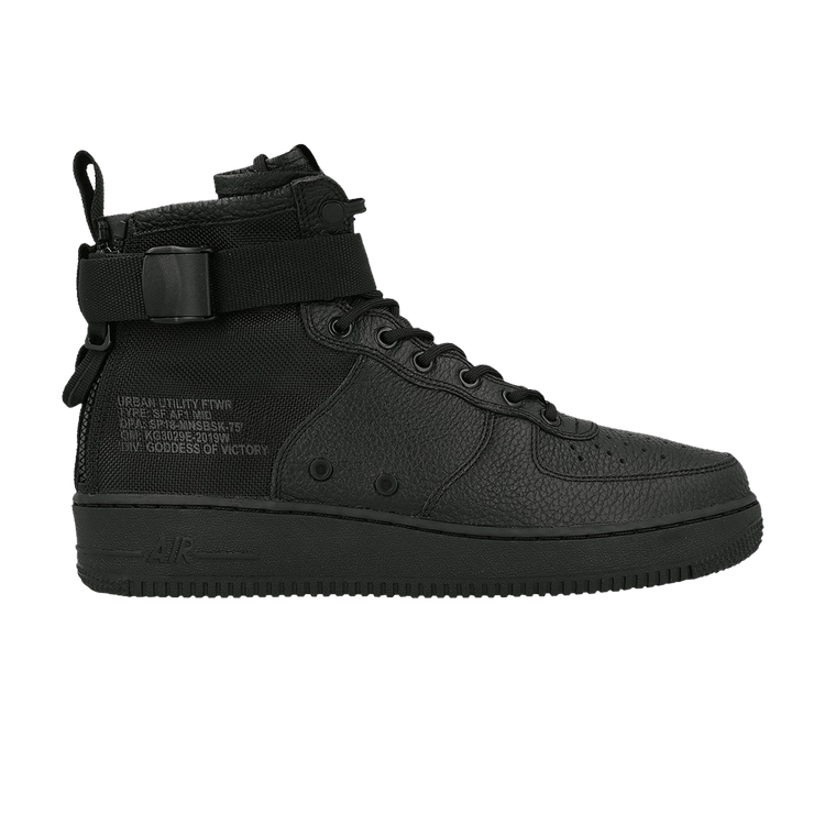 Nike SF Air Force 1 Mid 'Triple Black' — Black/Black-Black
