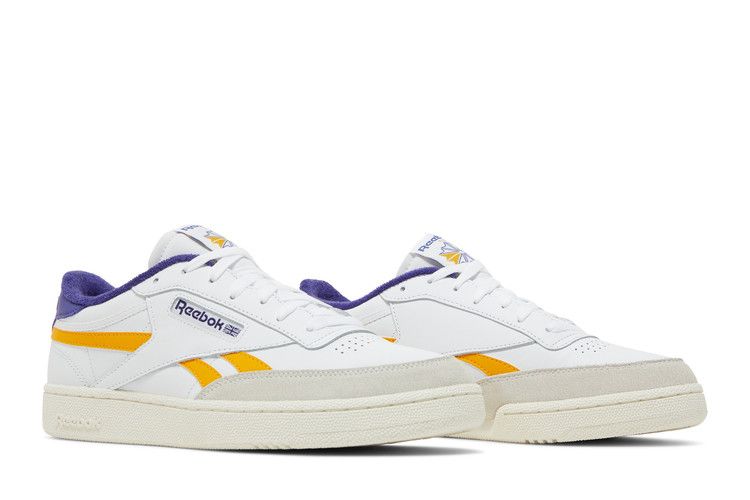 Reebok Club C Revenge 'White Bold Purple' — Footwear White/Collegiate Gold/Bold Purple