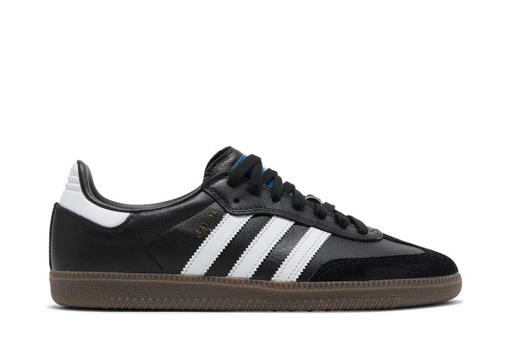 adidas Samba ADV 'Black White Gum' — Core Black/Cloud White/Gold Metallic