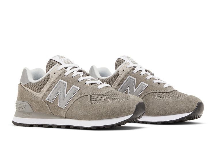 New Balance Wmns 574 Core Wide 'Grey White' — Grey/White