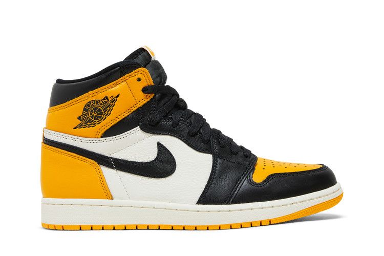 Air Jordan 1 Retro High OG 'Yellow Toe' — Taxi/Black/Sail