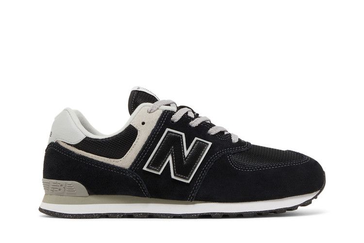 New Balance 574 Big Kid 'Core Pack - Black White' — Black/White