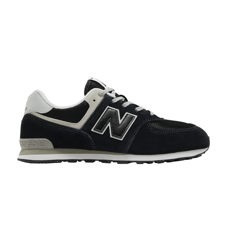 New Balance 574 Big Kid Wide 'Core Pack - Black White' — Black/White