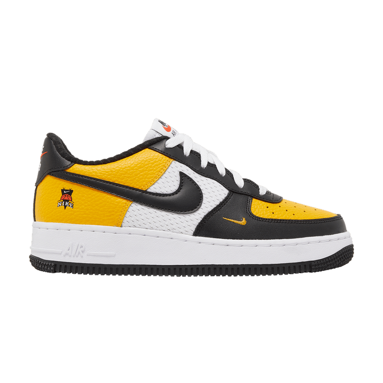 Nike Air Force 1 LV8 GS 'Jersey Mesh' — University Gold/White/Team Orange/Black