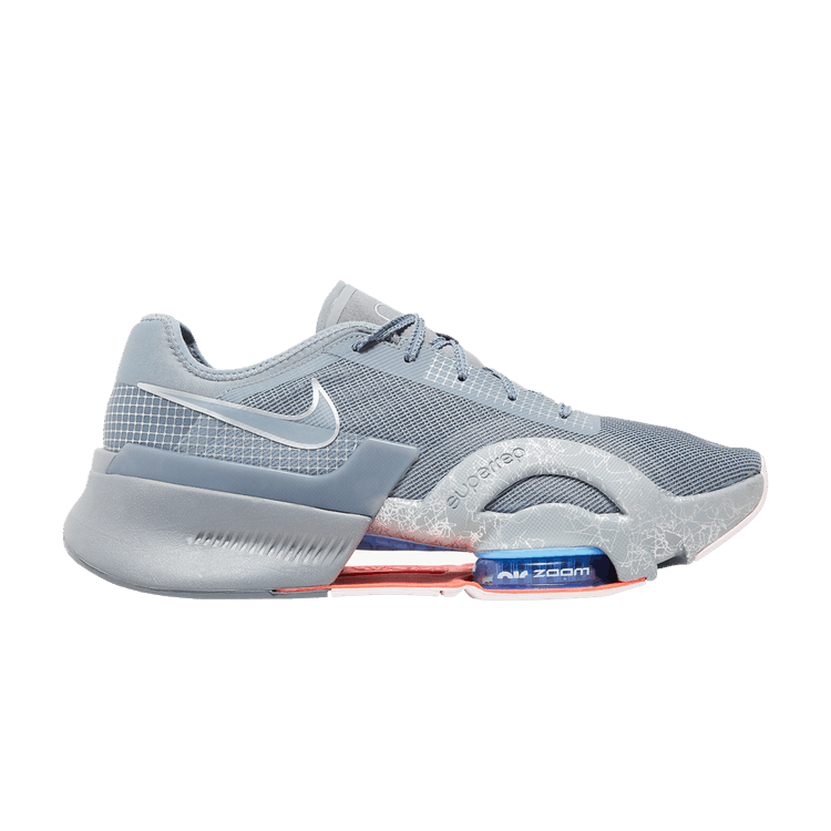 Nike Air Zoom SuperRep 3 'Cool Grey Metallic Silver' — Cool Grey/Particle Grey/University Blue/Metallic Silver