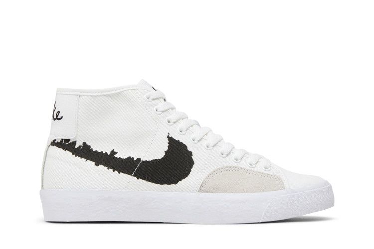 Nike Blazer Court Mid Premium SB 'White Black' — White/White/Black