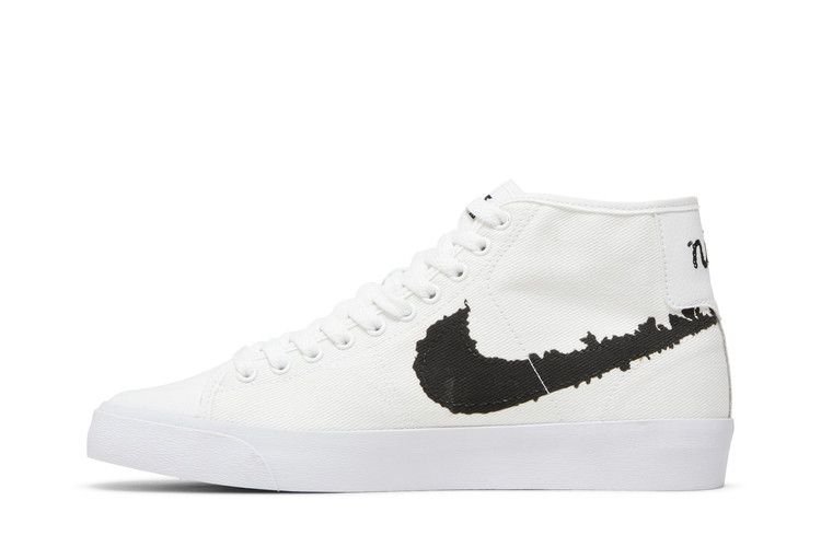 Nike Blazer Court Mid Premium SB 'White Black' — White/White/Black