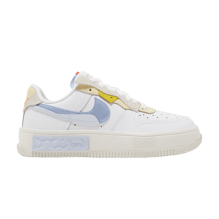 Nike Wmns Air Force 1 Fontanka 'Set To Rise' — White/Phantom/Lemon Drop/Light Marine