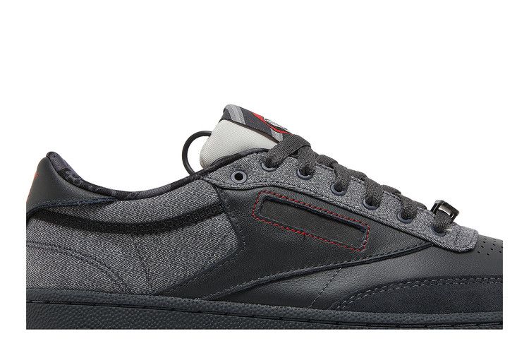 The Money Heist x Reebok Club C 'The Professor' — Gravel/Nocturnal Grey/Vector Red
