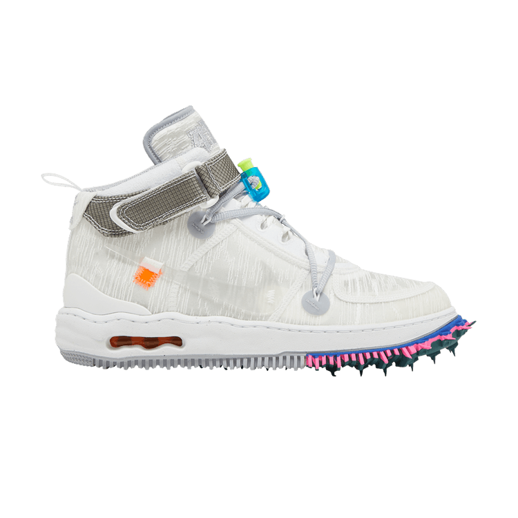 Off-White x Nike Air Force 1 Mid 'White' — White/Clear/White