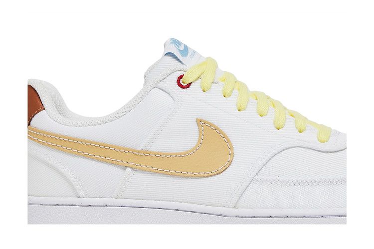 Nike Court Vision Low Canvas 'White Sesame' — White/Mineral Clay/Citron Tint/Sesame (3)