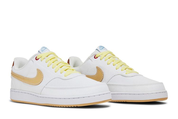 Nike Court Vision Low Canvas 'White Sesame' — White/Mineral Clay/Citron Tint/Sesame (9)