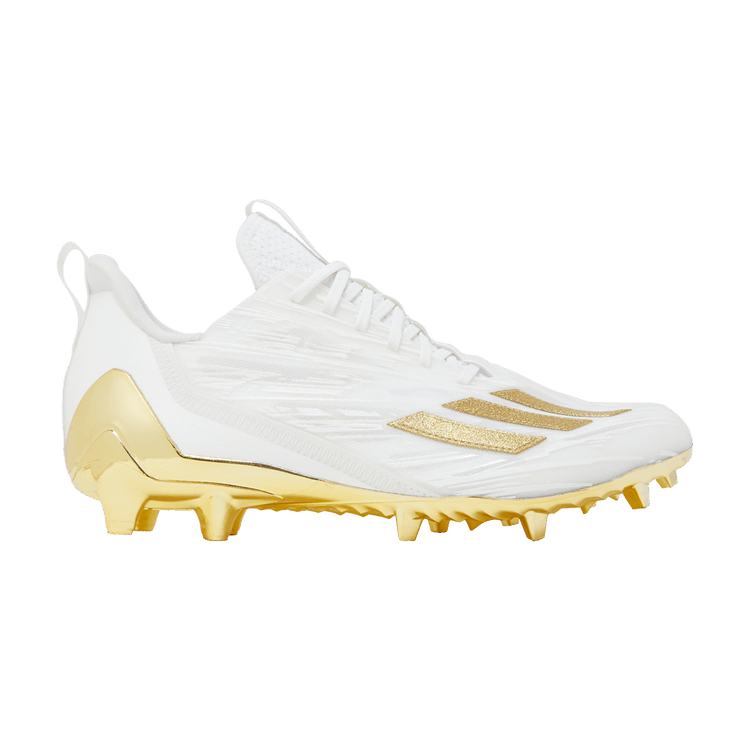 adidas Adizero Cleats 'White Gold Metallic' — Cloud White/Gold Metallic/Cloud White