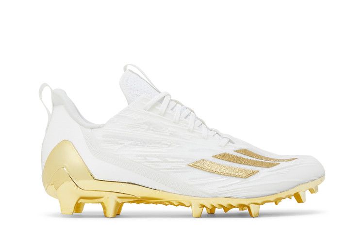 adidas Adizero Cleats 'White Gold Metallic' — Cloud White/Gold Metallic/Cloud White