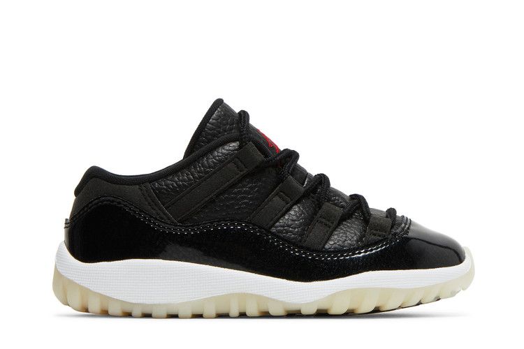 Air Jordan 11 Retro Low TD '72-10' — Black/White/Sail/Gym Red