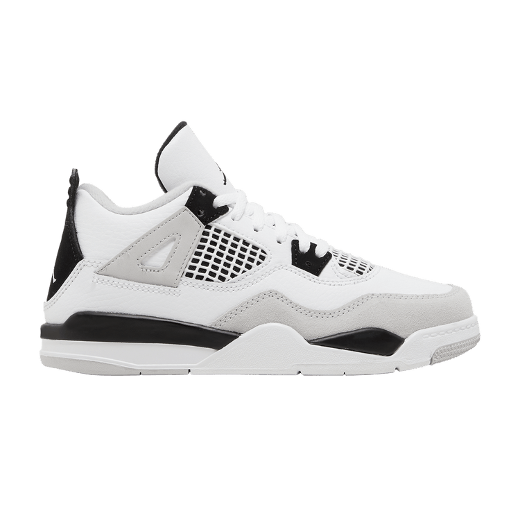 Air Jordan 4 Retro PS 'Military Black' — White/Black/Neutral Grey