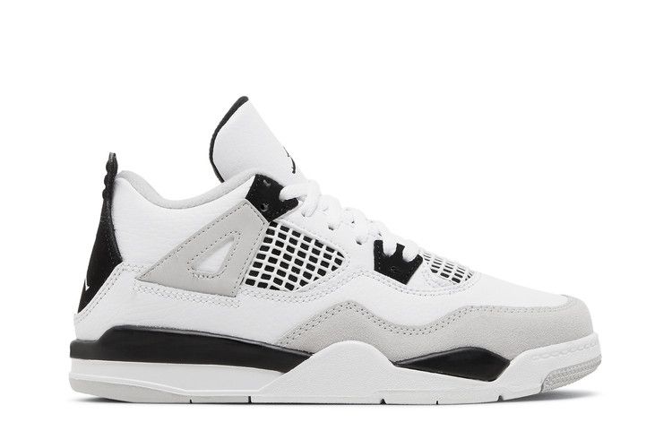 Air Jordan 4 Retro PS 'Military Black' — White/Black/Neutral Grey