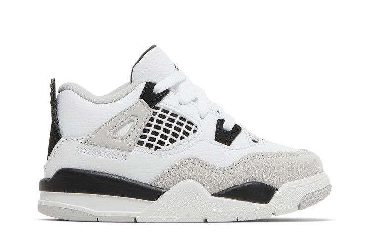 Air Jordan 4 Retro TD 'Military Black' — White/Black/Neutral Grey
