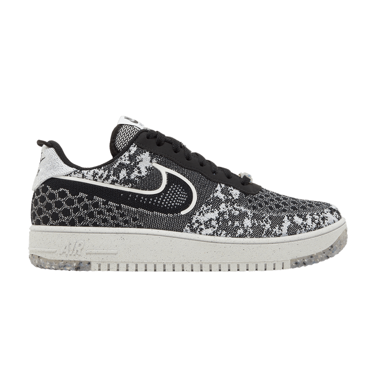 Nike Air Force 1 Crater Flyknit Next Nature 'Black White' — Black/White/Pure Platinum/Black