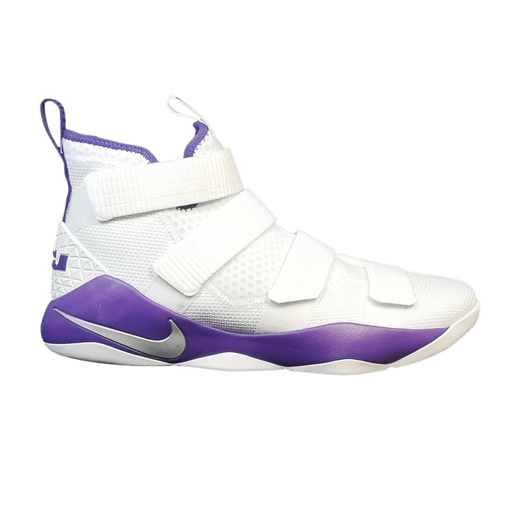 Nike LeBron Soldier 11 TB 'White Court Purple' — White/Court Purple/Metallic Silver