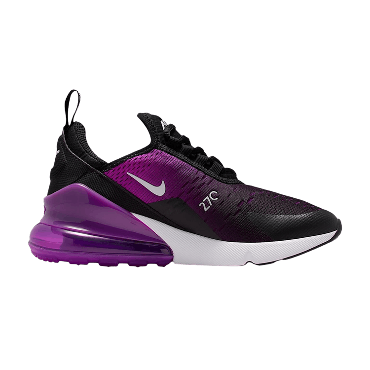Nike Air Max 270 GS 'Black Vivid Purple' — Black/Vivid Purple/White