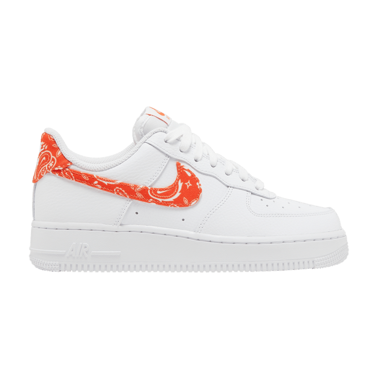 Nike Wmns Air Force 1 '07 'Rush Orange Paisley' — White/White/Rush Orange