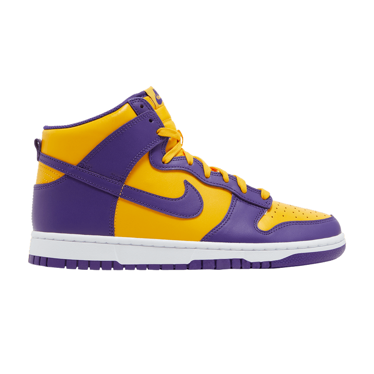 Nike Dunk High 'Lakers' — Court Purple/University Gold/White/Court Purple
