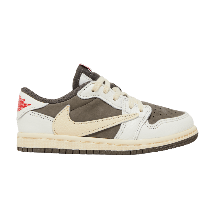 Travis Scott x Air Jordan 1 Retro Low OG TD 'Reverse Mocha' — Sail/University Red/Ridgerock