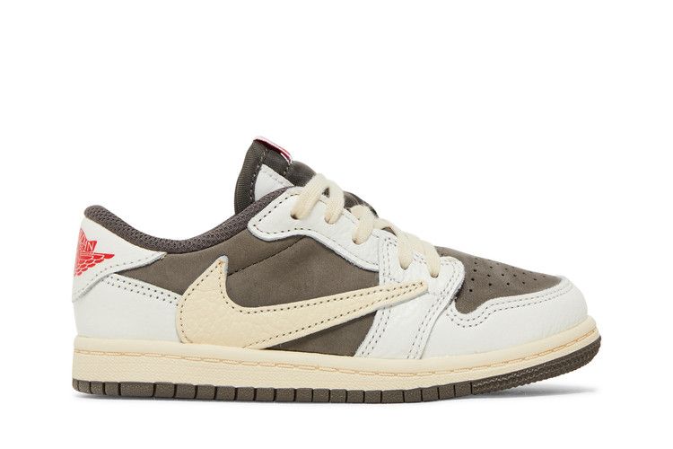 Travis Scott x Air Jordan 1 Retro Low OG TD 'Reverse Mocha' — Sail/University Red/Ridgerock