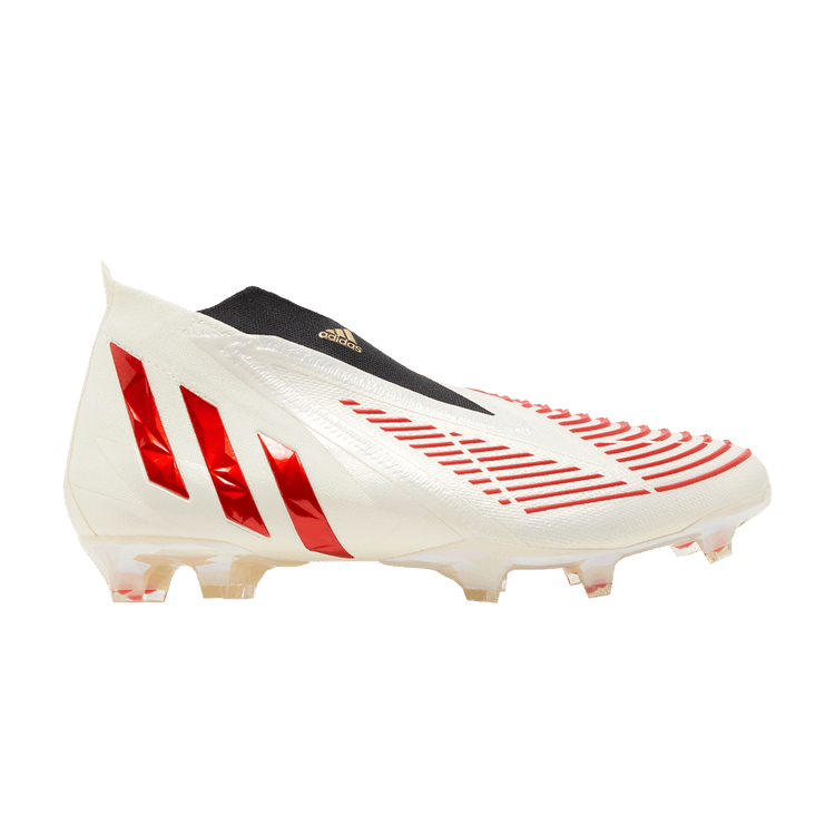 adidas Predator Edge+ FG 'Off White Vivid Red' — Off White/Vivid Red/Gold Metallic