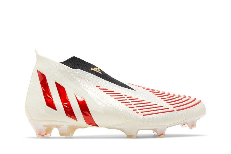 adidas Predator Edge+ FG 'Off White Vivid Red' — Off White/Vivid Red/Gold Metallic