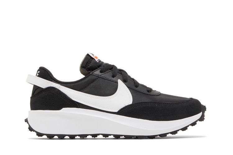 Nike Wmns Waffle Debut 'Black White' — Black/Orange/Clear/White (2)