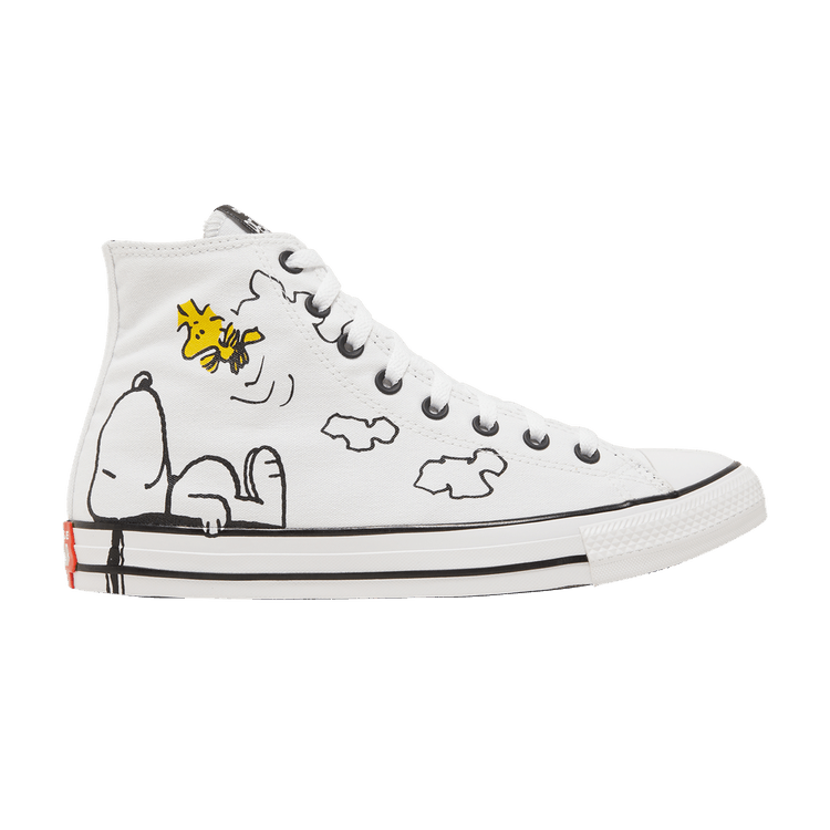 Peanuts x Converse Chuck Taylor All Star High 'Snoopy and Woodstock' — White/Black/Signal Red