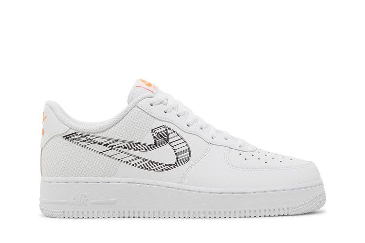 Nike Air Force 1 '07 '3D Swoosh' — White/Total Orange/Pure Platinum/Black (2)