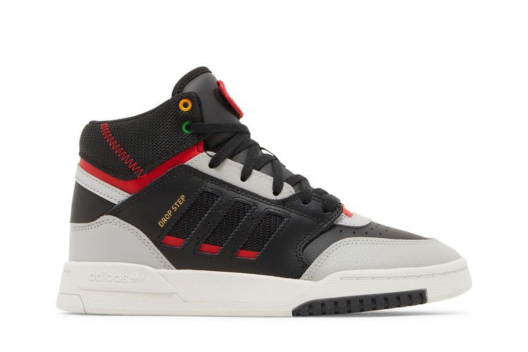 Adidas Drop Step J 'Black Vivid Red' — Core Black/Vivid Red/Grey Two