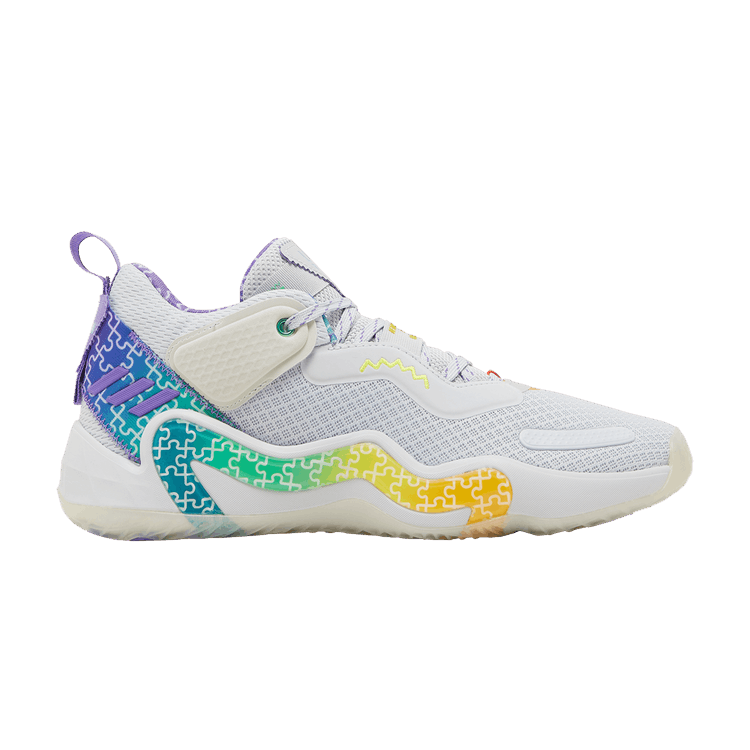 adidas D.O.N. Issue #3 'Autism Awareness' — Clear Grey/Purple Rush/Semi Screaming Green