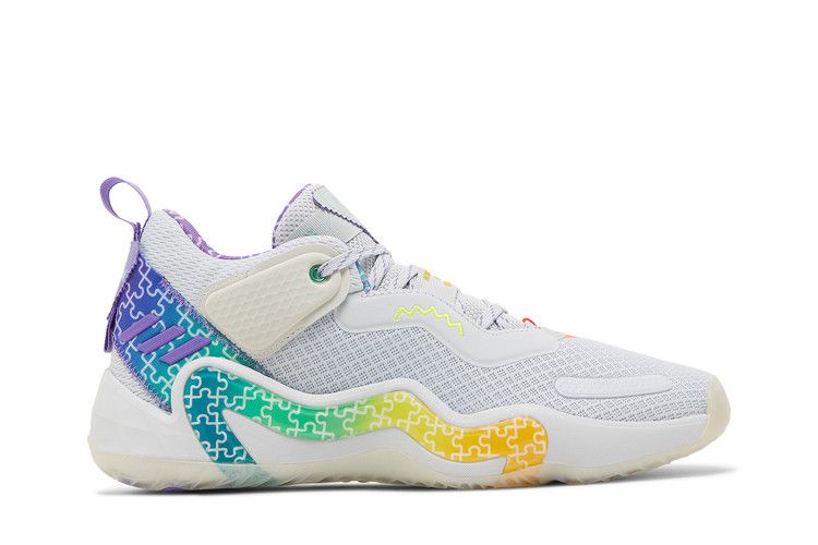adidas D.O.N. Issue #3 'Autism Awareness' — Clear Grey/Purple Rush/Semi Screaming Green