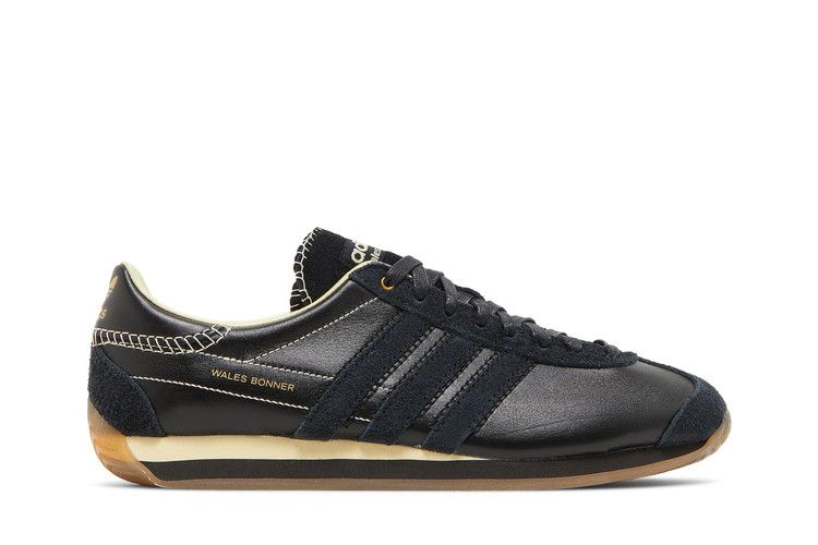 Wales Bonner x adidas Country 'Black Easy Yellow' — Core Black/Core Black/Easy Yellow