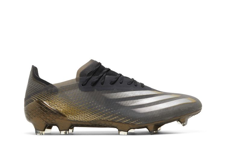 Adidas X Ghosted.1 FG 'Black Metallic Gold Melange' — Core Black/Silver Metallic/Metallic Gold Melange