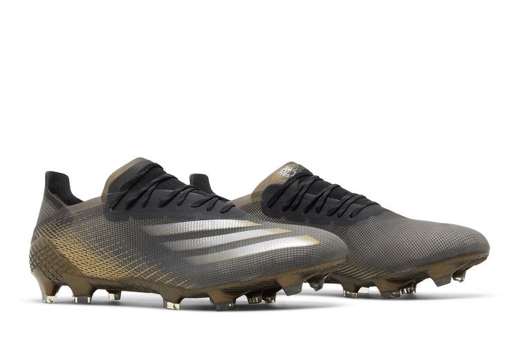 Adidas X Ghosted.1 FG 'Black Metallic Gold Melange' — Core Black/Silver Metallic/Metallic Gold Melange