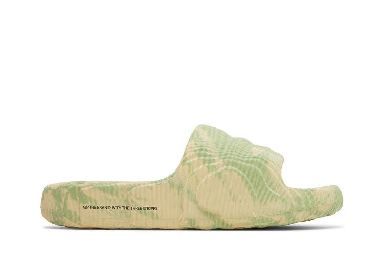 adidas Adilette 22 Slides 'Magic Lime Desert Sand' — Magic Lime/St Desert Sand/Magic Lime