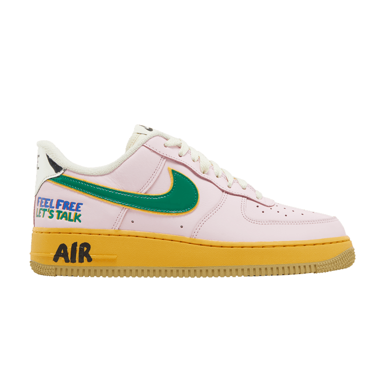 Nike Air Force 1 Low 'Feel Free, Let's Talk' — Pink Foam/Hyper Royal/University Red
