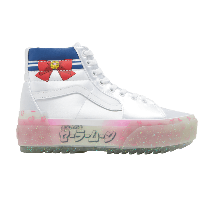 Sailor Moon x Vans Sk8-Hi Stacked 'Pretty Guardian - Silver' — White/Silver
